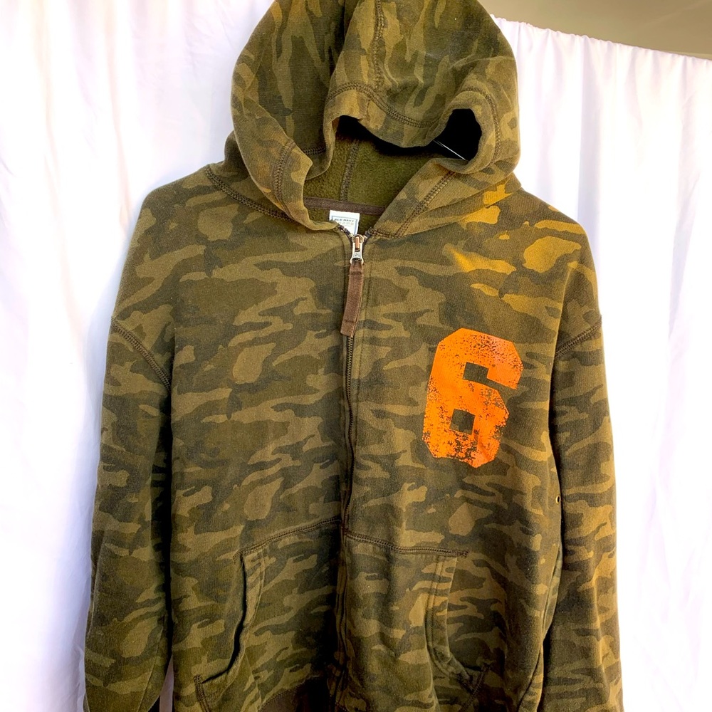 Mens old navy camo hooded jacket